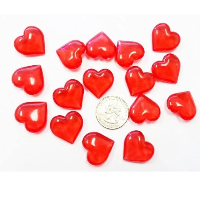 Red Ruby crystal vase Heart shape gemstone for Wedding Centerpieces with factory price