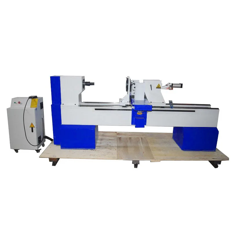 Automatic wood lathe copying attachment for stairway post newel