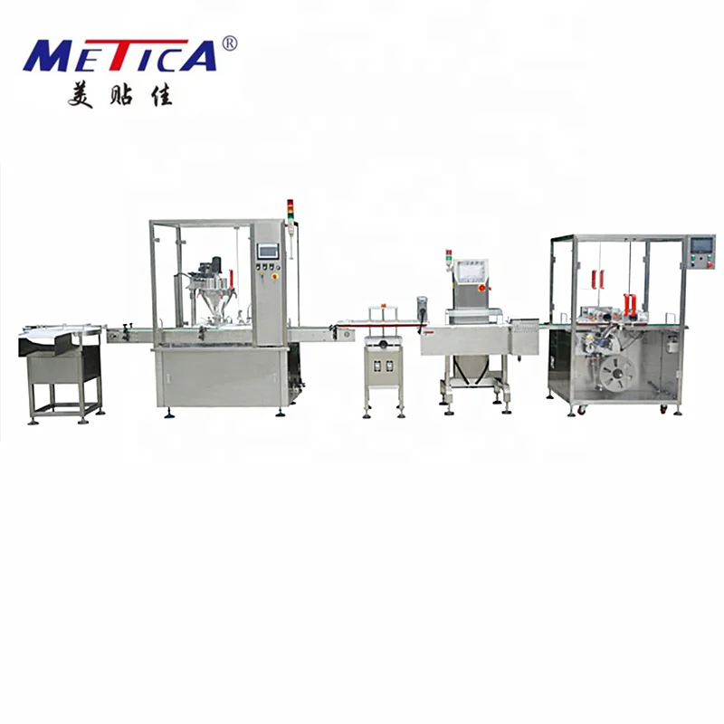 Complete  automatic pepper dry powder filling capping and labeling machine