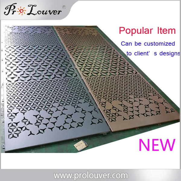 8mm/10mm/15mm/20mm/25mm thick CNC laser cutting aluminum perforated facades