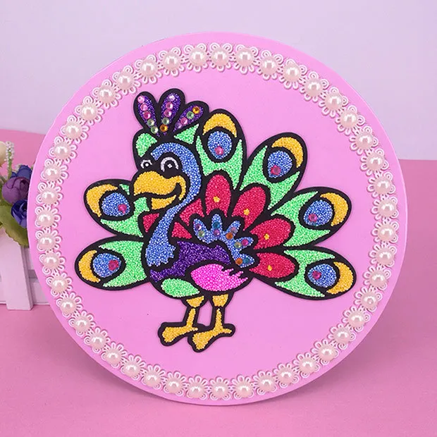 Children educational toy coloring DIY sand art drawing painting set