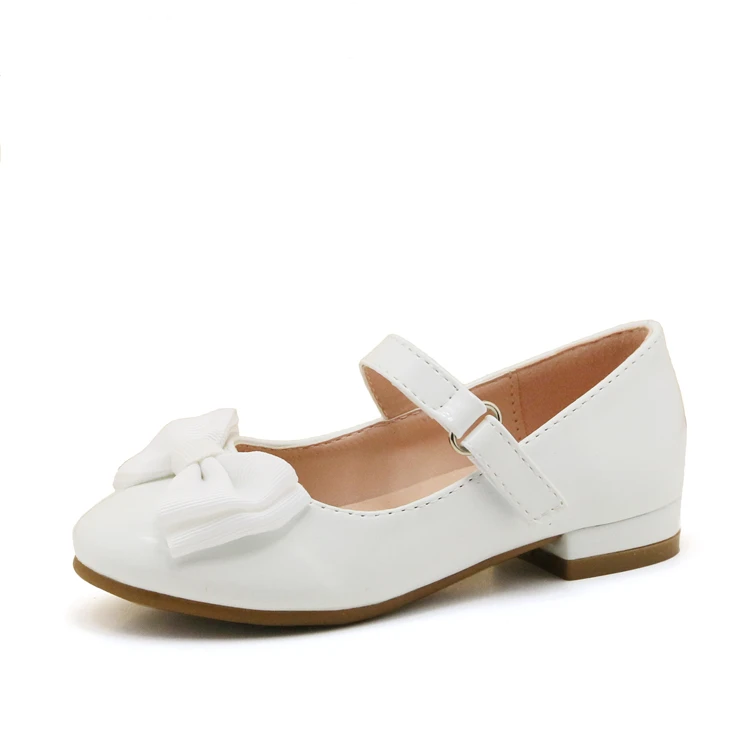 Chickita Wholesale Custom Children White AND  Black Girls Party Shoes Cute Girls Elegant Shoes