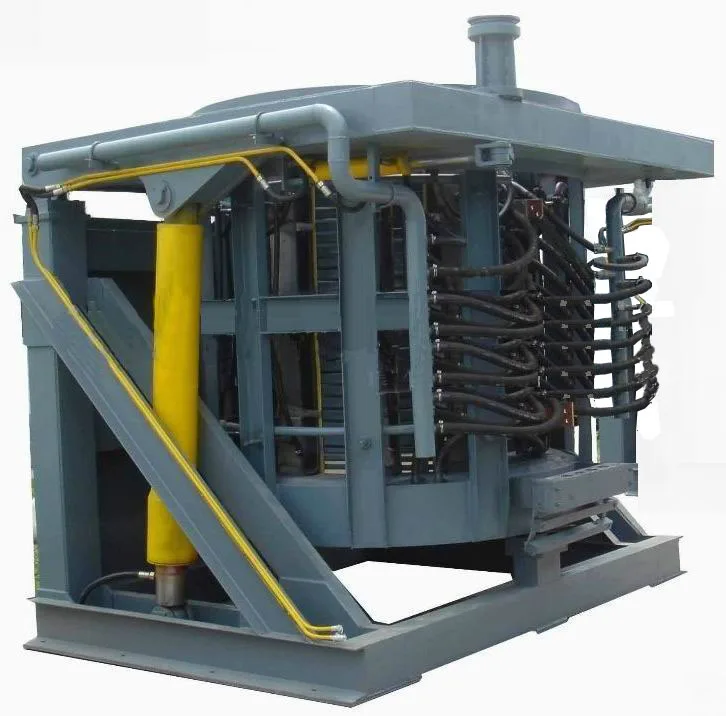 1T steel and iron melting induction furnace with aluminum frame