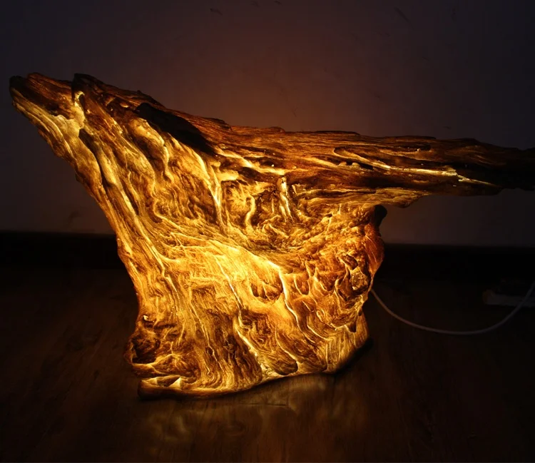 
Wholesale chinese FRP outdoor landscape lighting christmas led artificial wooden tree stump garden decoration 