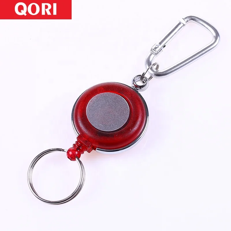 
nurse carabiner retractable id badge reel yoyo id card holder reel with keyring 
