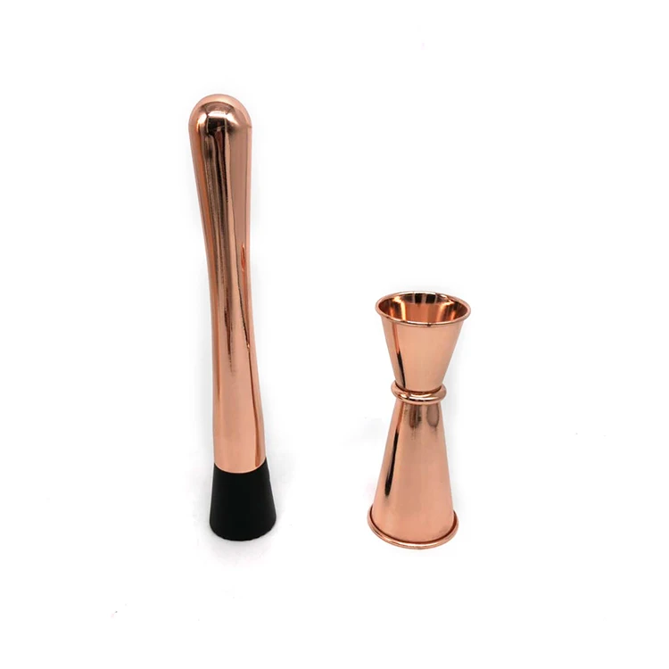 Eco Friendly Products 2020 750ml Deluxe Gold Copper Cocktail Shaker Set Bartender Kit Stainless Steel Cocktail Bar Kit