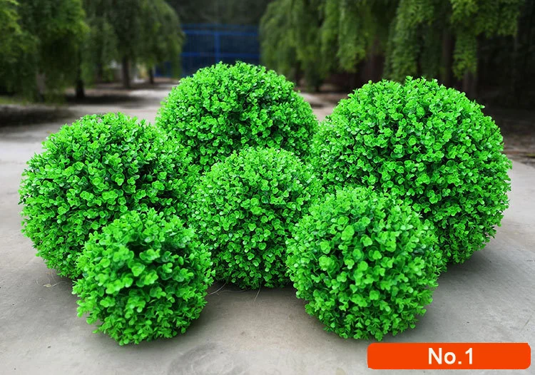 Factory price Outdoor Decoration Artificial Plant Topiary grass Ball