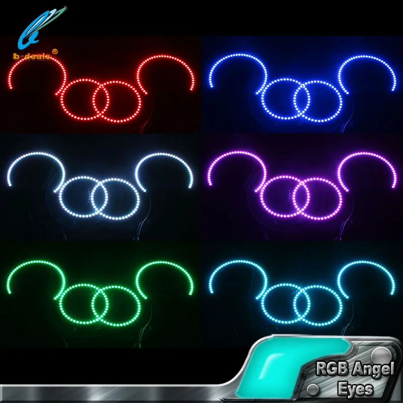 LANCER(08-10)non projector headlight projector lights with rgb angel eyes for Mitsubishi