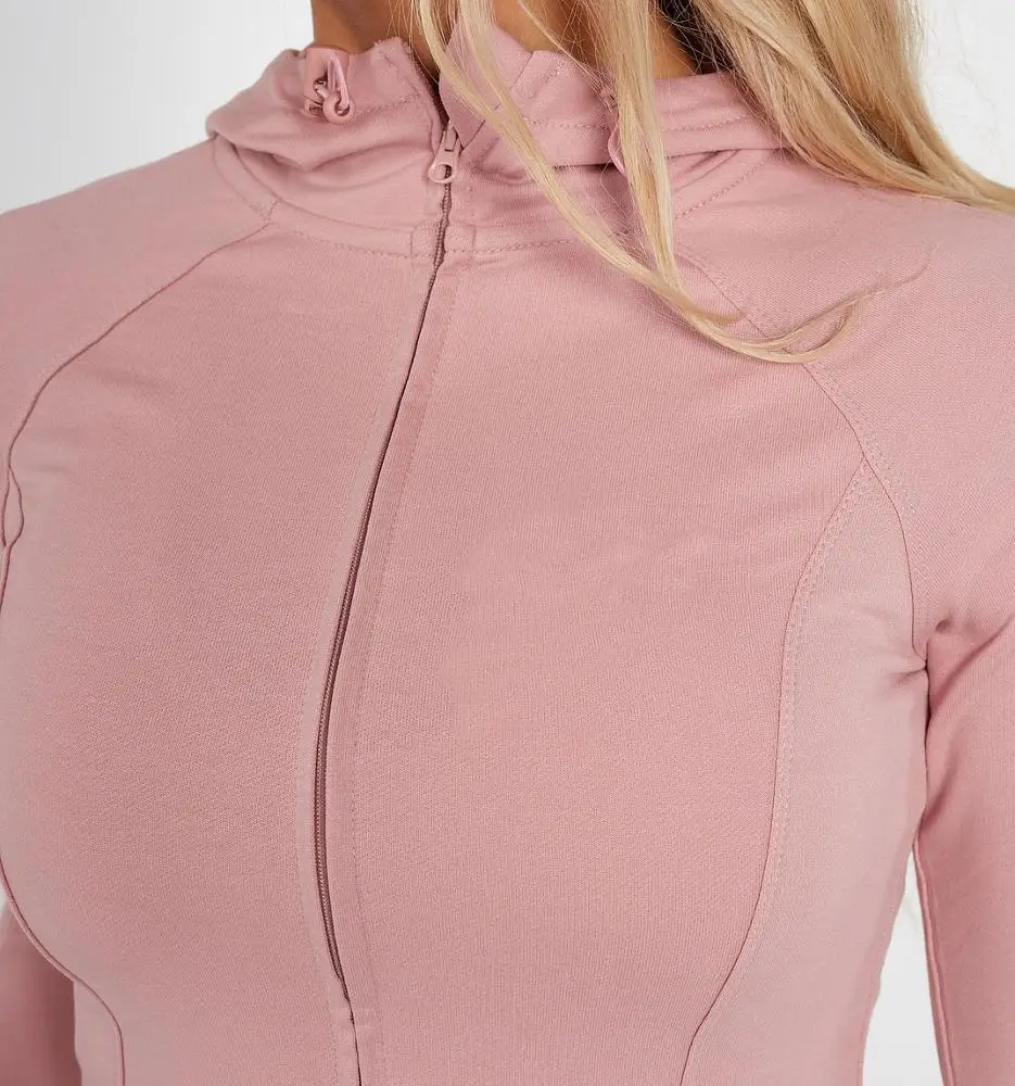 Wholesale Custom Fitness yoga wear Gym Jacket Sports Workout Hoodie for Women