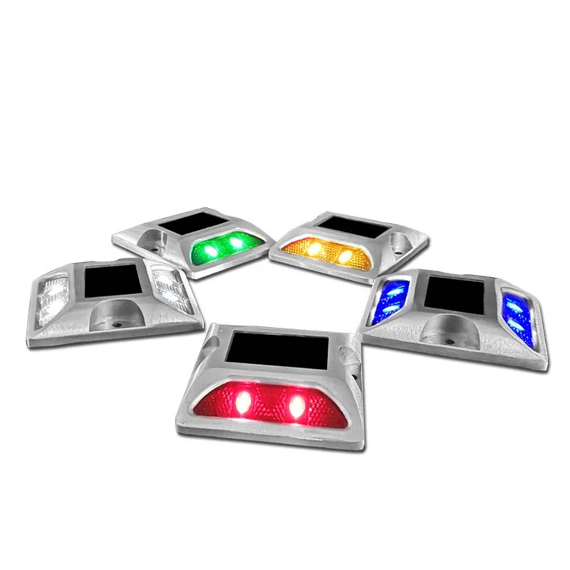 Garden waterproof warning light highway solar reflective aluminum cat eye led road stud