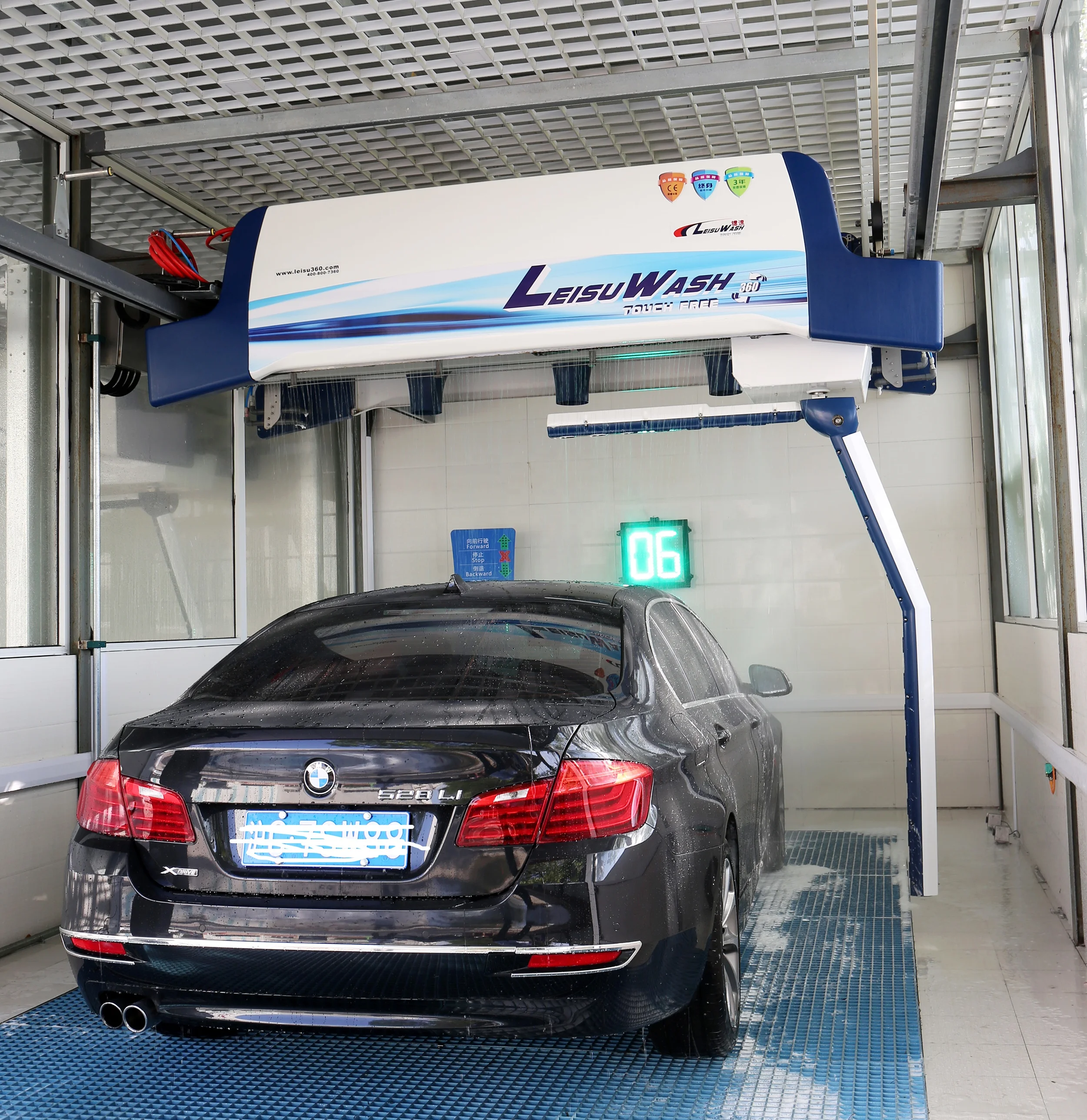 Leisu 360 intelligent automatic PLC control touchless/touchfree car/vehicle wash cleaning machine with quality warranty