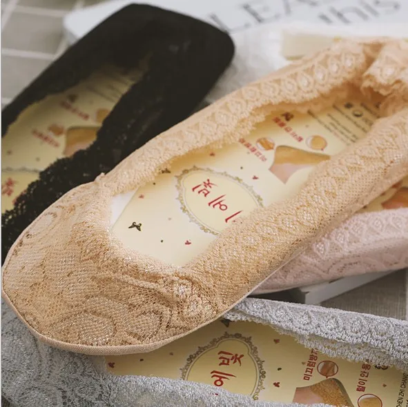 fashion girls summer style invisible lace socks women