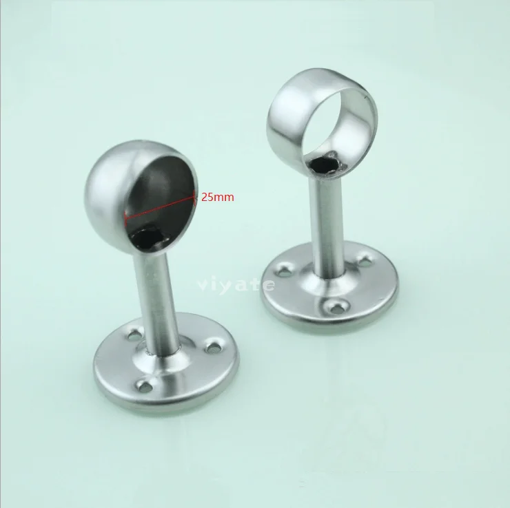 Furniture Pipes Fitting 19mm 22mm 25mm Flange Bracket Support Holder Wardrobe Rail Hanging Clothes Tube Support Flange