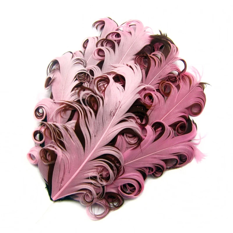 Fashion Multi-Color Curly Goose Feather Pads for Kids Cushion Pads Headbands Hair Accessories