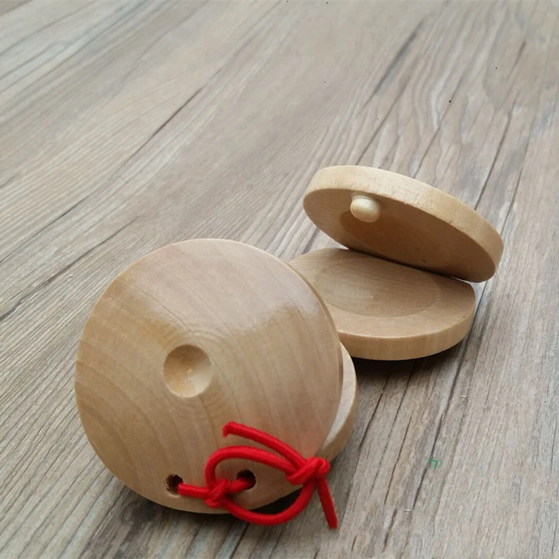 
High quality wooden castanets musical enlightenment instrument toys 