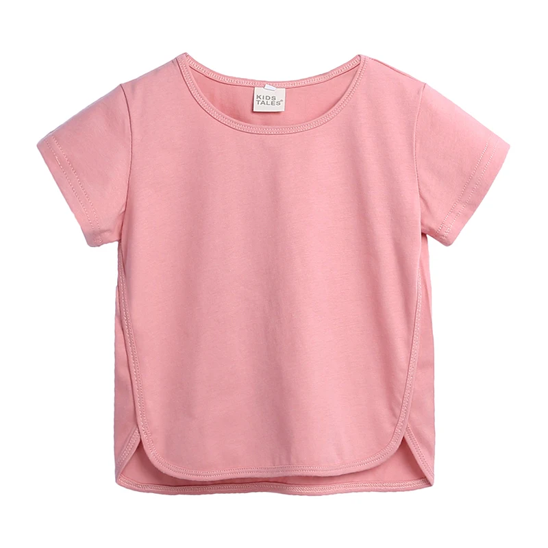 
Little Wholesale baby boy common soft cotton jersey binding Blank Macaron Color T shirt 