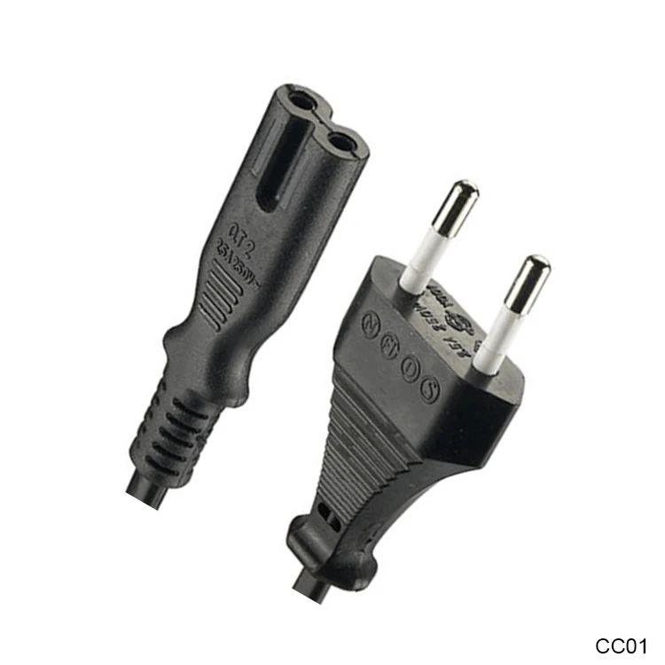 ЕС ЕВРО Европейский VDE CE 2 булавки кабель-удлинитель штекер для Женский IEC C7 Рисунок 8 AC мощность шнур для бытовой техники