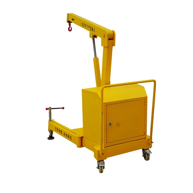 1Ton 2M Portable Standing Manual Hydraulic Small Lifting Crane