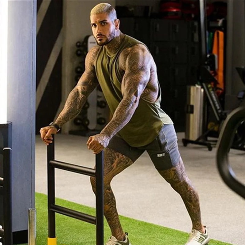 
Wholesale Fitness Clothing Gym Wear Tank Top Men Fitness 