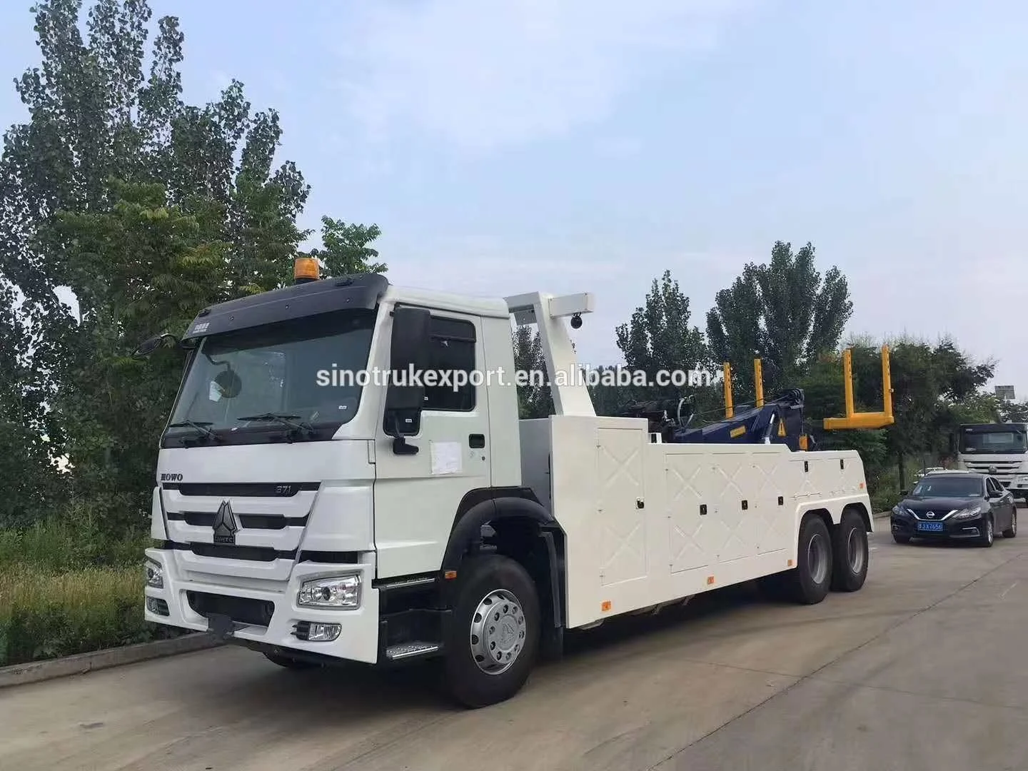 China Howo 40tons 6x4 tow truck wrecker heavy duty road cleaning tow wrecker truck  for sale