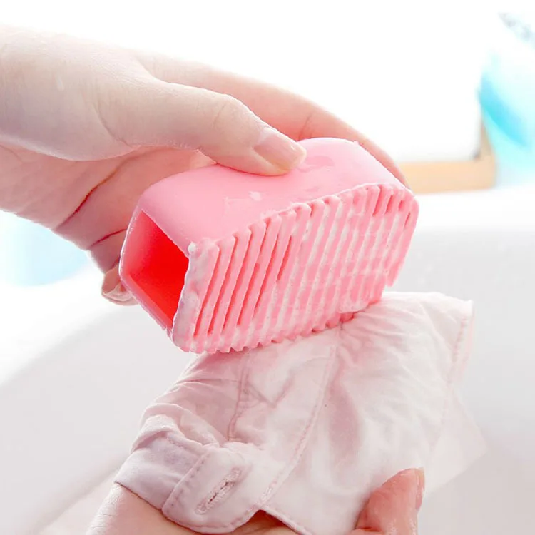 
Hand-held Candy Color Silicone Housework Cleaning Mini Cleaning Brush Laundry Washboard 