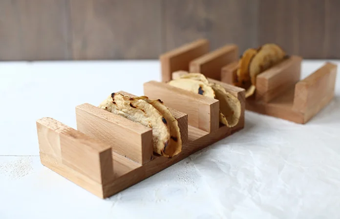 Custom  handmade wooden taco holder