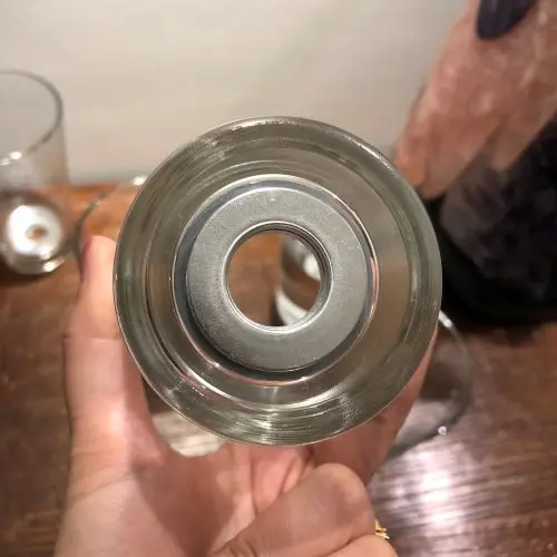 bottoms up dispenser 16oz glass