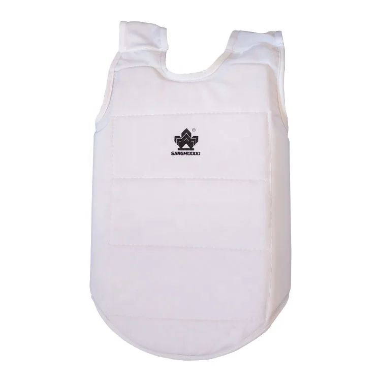 Custom white martial arts training body protector kyokushin karate chest guard