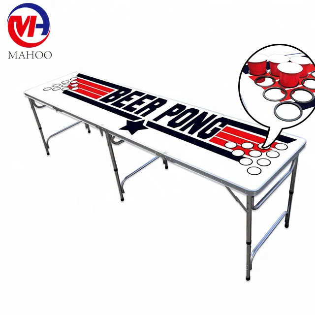 8 Foot Portable Beer Pong Outdoor folding cheap custom  beer pong table