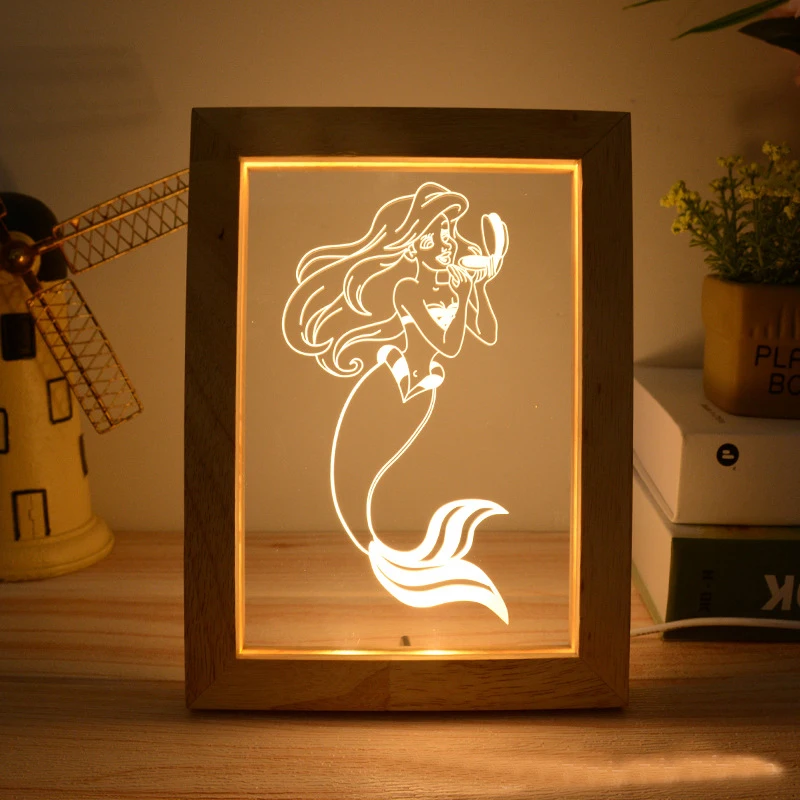 Fairy 3D LED Night Light Photo Frame Abstract Illusion LED Table Lamps For Bedroom Living Room Art Decor Christmas Gifts