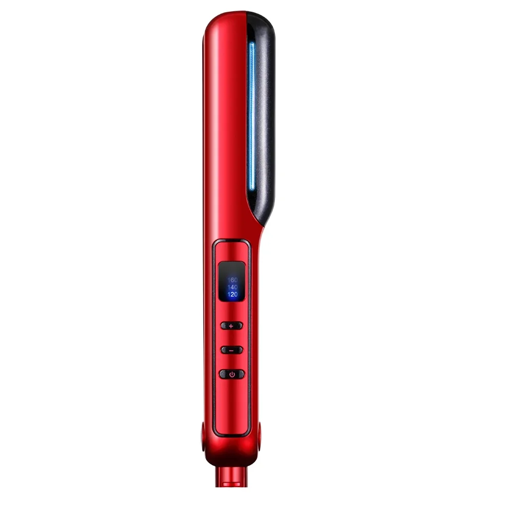 
2019 Newest IR Infrared Hair Straightener,Professional Ceramics Coated Flat Iron Hair Perm with Digital Temperature Display 