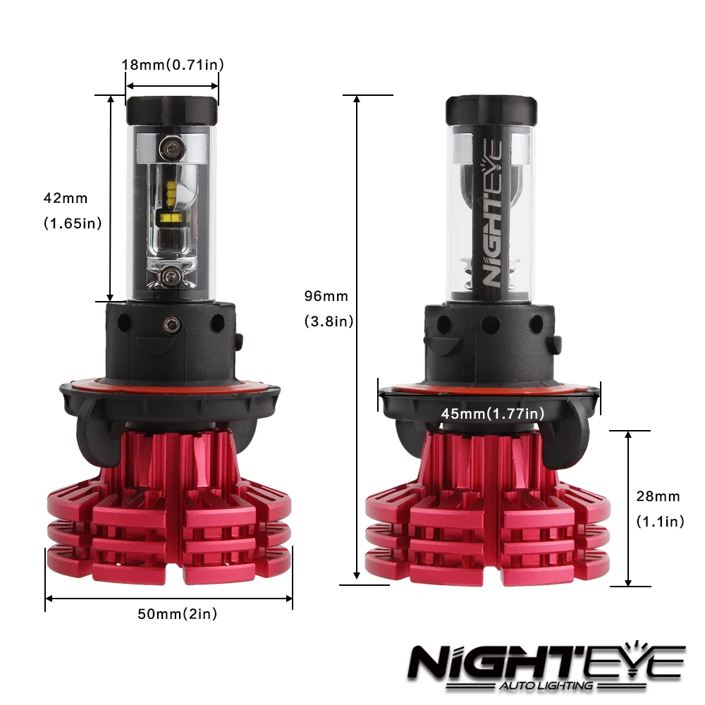 Nighteye fanless 10000 lumens X1 880 5202 9005 9006 9012 H1 H3 H4 H7 H11 H13 car led headlights h4