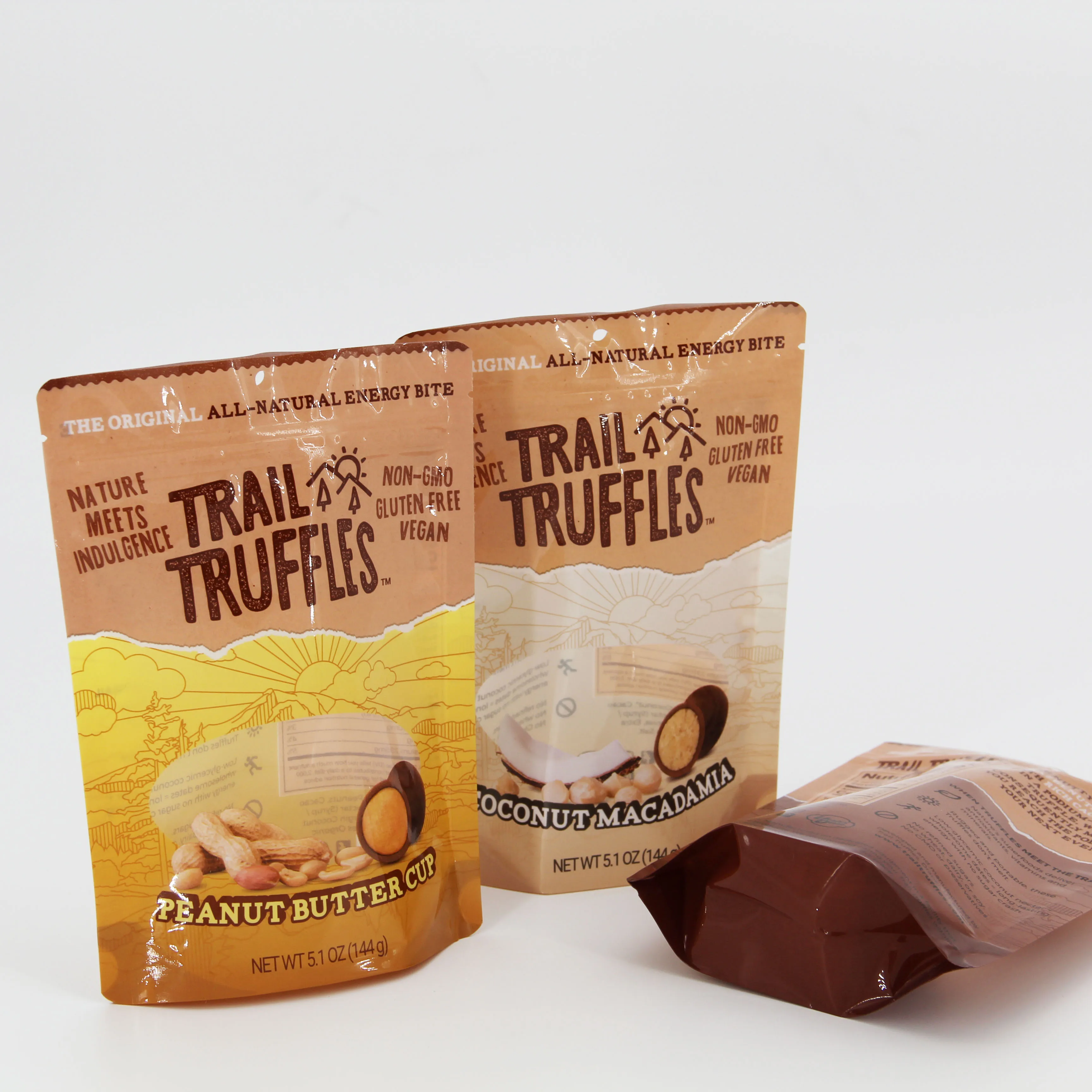 custom printed Premium food grade clear zipper dried nuts chocolate pouch bag