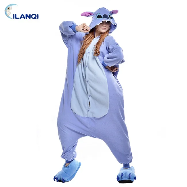 
Cosplay Cartoon Costume Blue Stitch Oneise Halloween Animal Adult Pajamas 