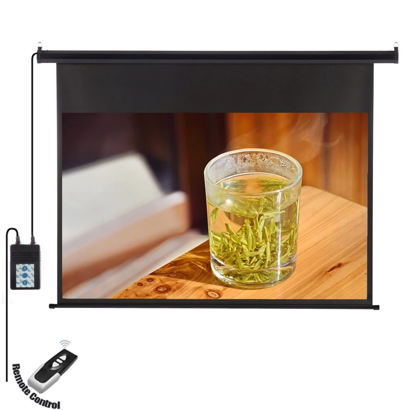 
150 inch Electric Motorized projector projection screen motor drop down RF remote control screen 