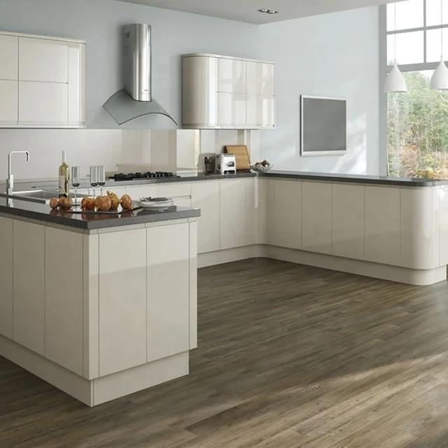 Новая модель изогнутых кухонных шкафов Vermonhouzz современный дизайн опытный поставщик из Китая