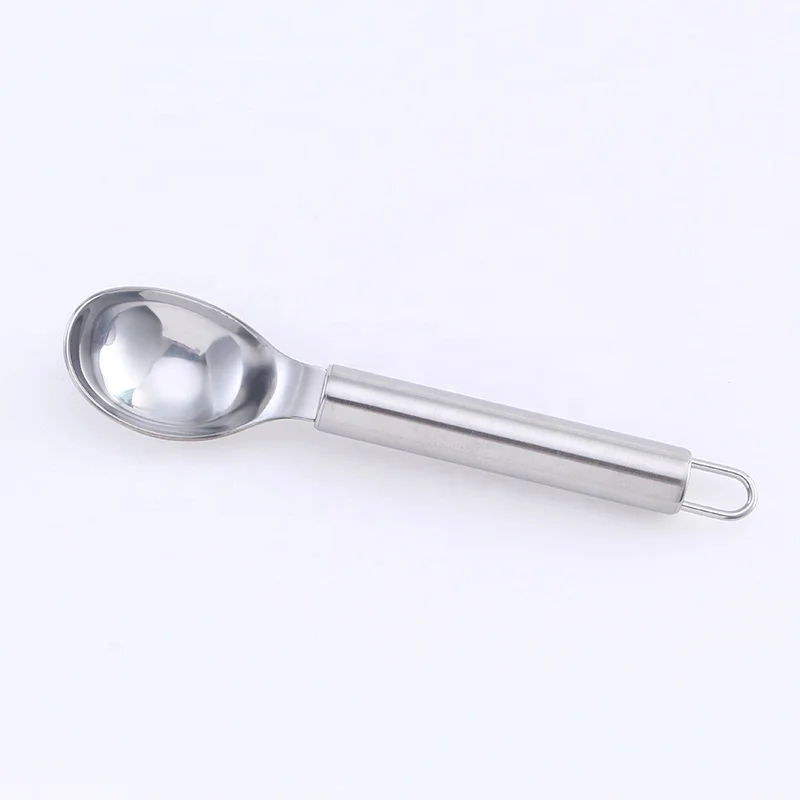 stainless steel kitchen utensil ice cream spoon