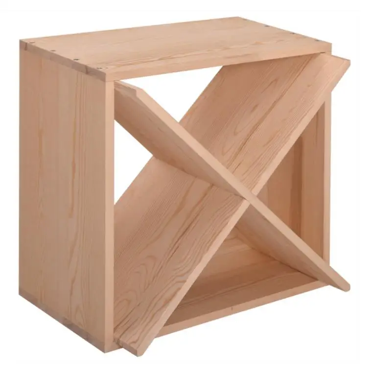 
Natural Wooden Wine Holder Compact Cellar Cube Wine Storage Rack 