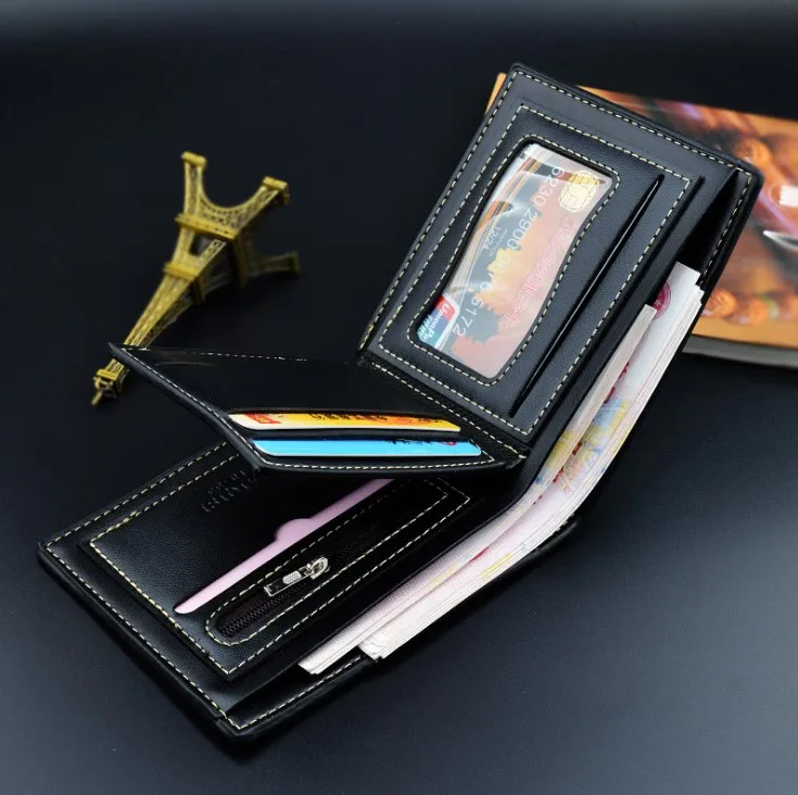 2021 Brand Leather Purse Rfid Long Male Clutch Wallet Mens Money Bag New Korean Short Wallet Casual Men Wallet