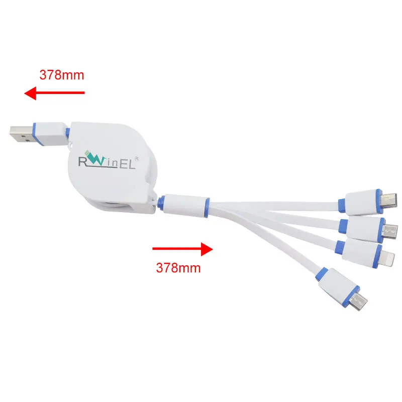 Авто Разъединитель Кабель для передачи данных фантазии Usb кабель для зарядки 4 в 1