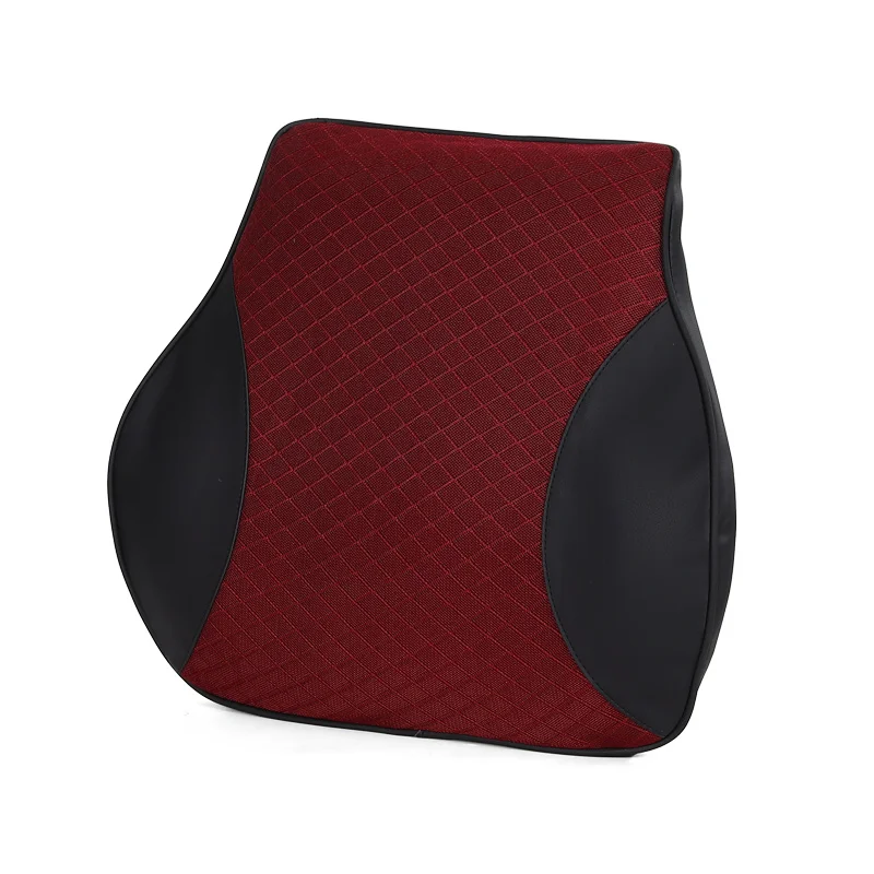 
Ventilated Mesh Fabric Car Seat Back Support Lumbar Support Pillow And Seat Cushion Sets With Extendable Strap Crash 