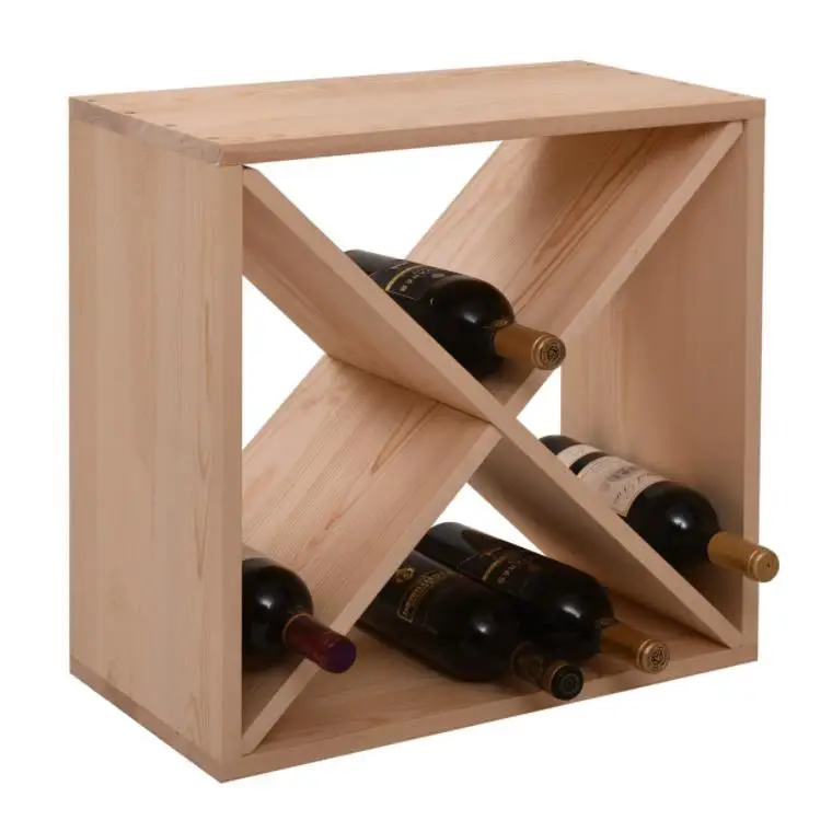 
Natural Wooden Wine Holder Compact Cellar Cube Wine Storage Rack 