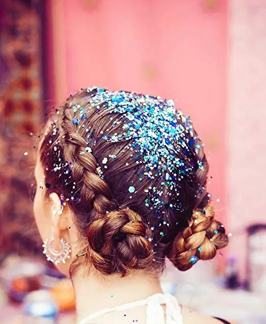 Jingxin Gold Silver Body Chunky Glitter Makeup, Holographic Flake Cosmetic Sequins Glitter Sparkle Mixed Glitter for decoration