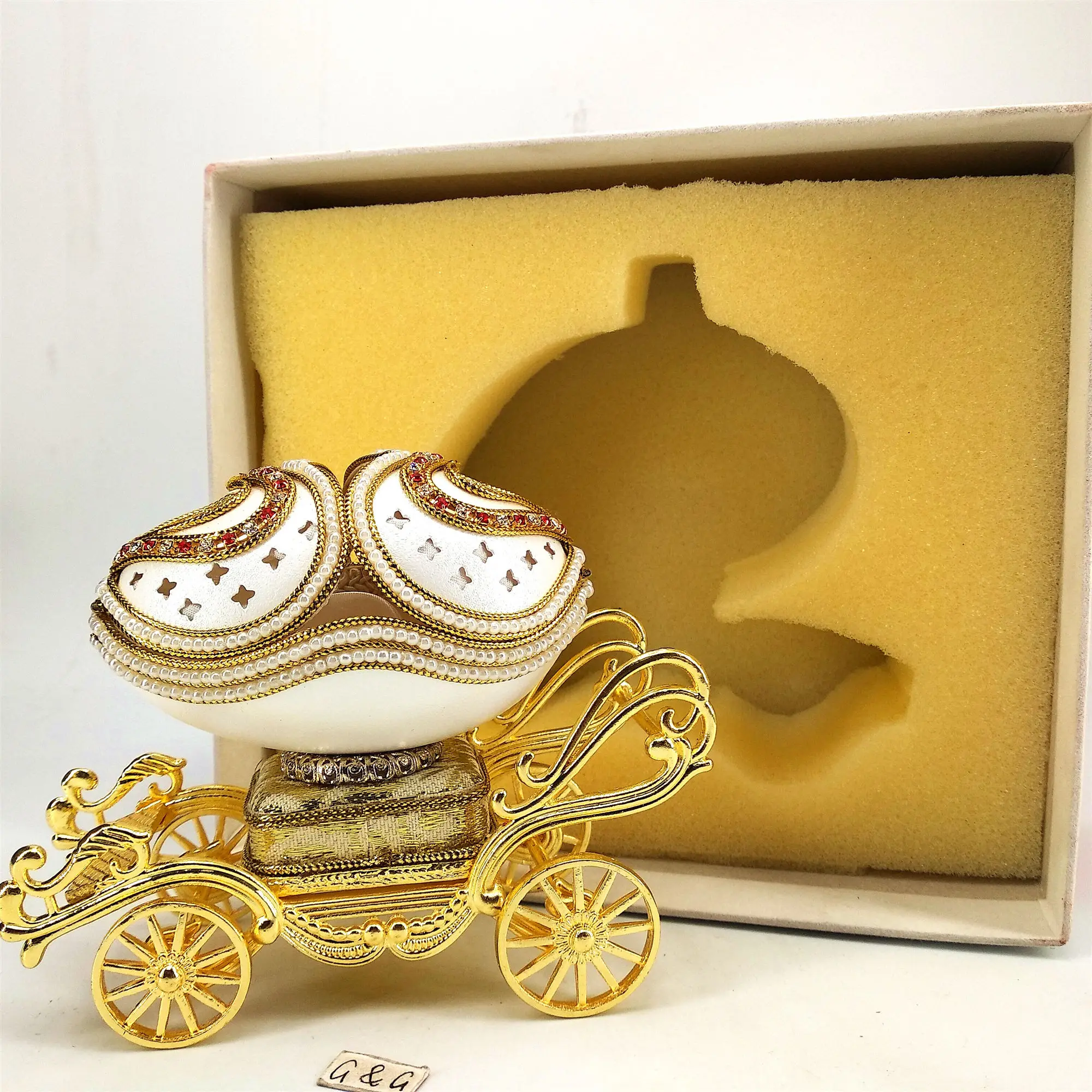 Wedding Favor Romance Goose Egg faberge egg Shape Jewelry Box