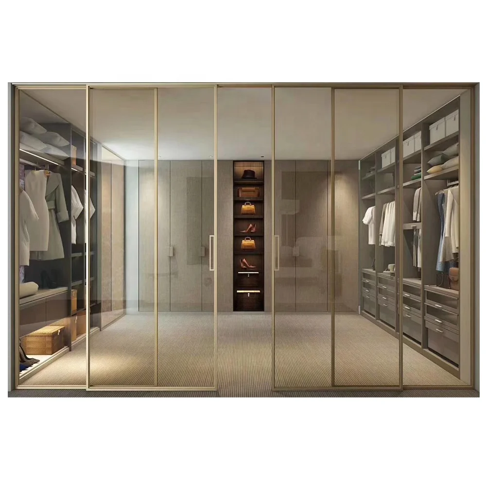  Home Furniture Modern Style Frosted Glass/Mirror Closets Wardrobe Sliding
