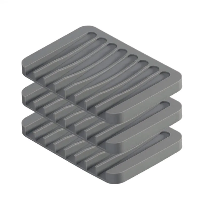 White Flexible Silicone Soap Dish for Bathroom/Kitchen/Counter Top