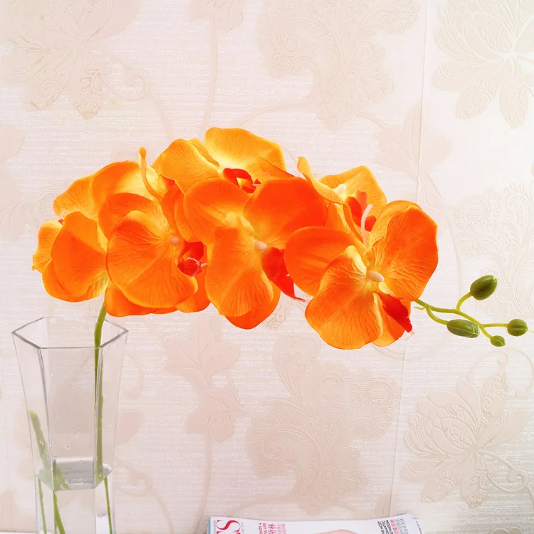 
high quality new style silk flower butterfly orchid artificial flower on home living room decoration 