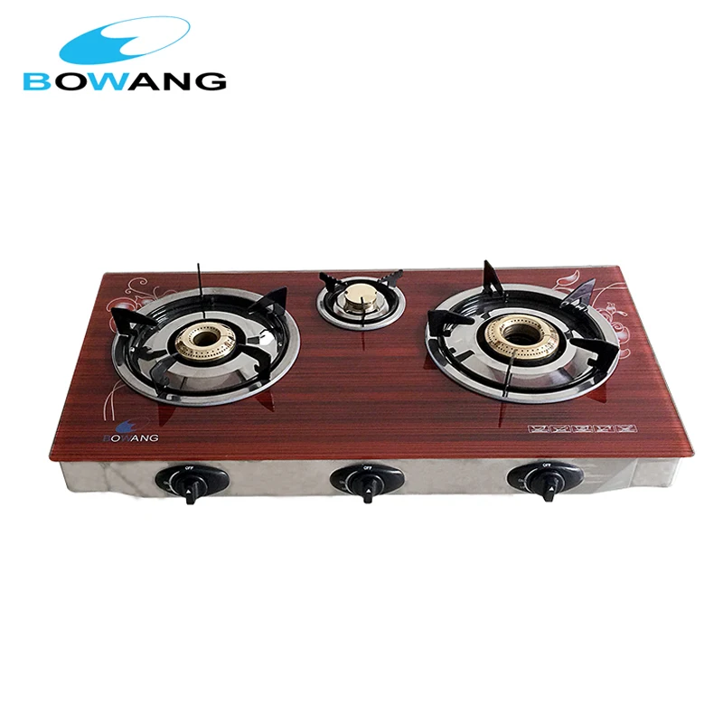 Tempered Glass Table 3 Burner Gas Stove Cooker(BW3221)