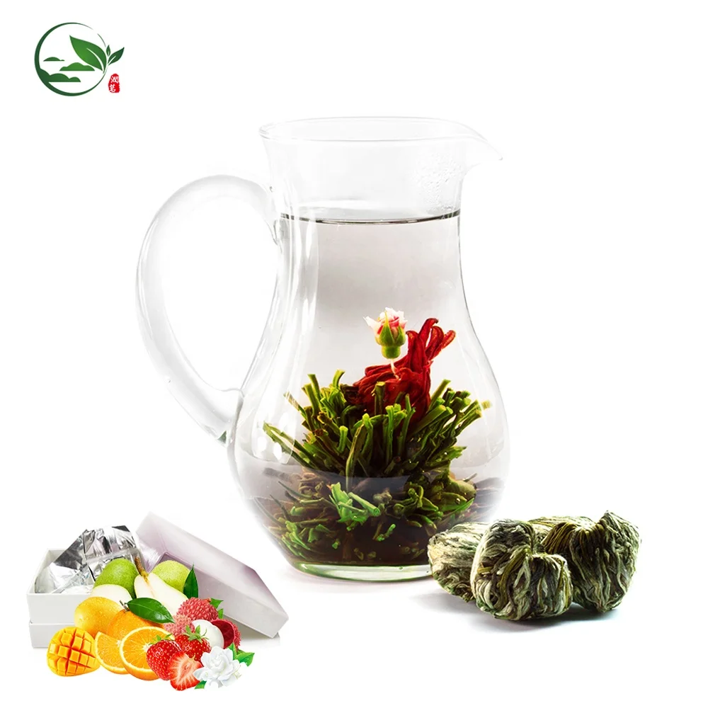 Shuang Long Xi Zhu Double Dragon Pearl Blooming Green Tea Flower