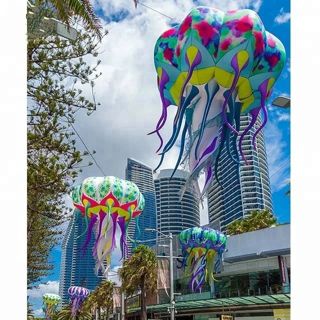 Music festival decoration inflatable jellyfish hanging decoration parade event ideas